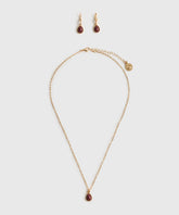 Set Collar Y Aros Piedra