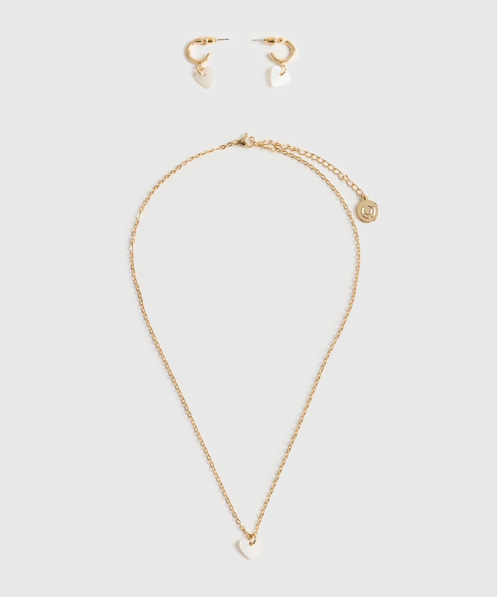 Set Collar Y Aros Corazón