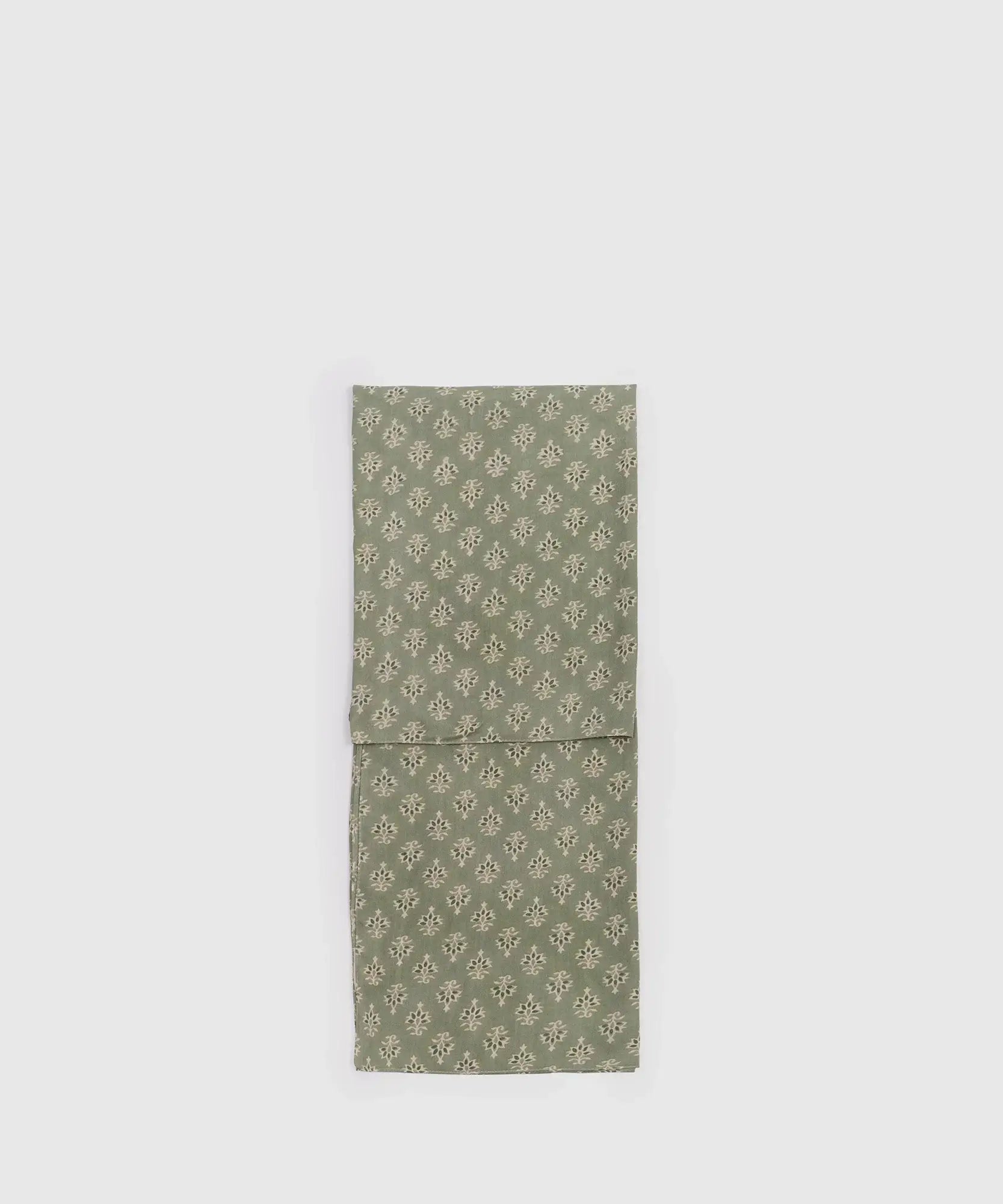 Pañuelo Cuadrado Mosaico de Lounge en color verde, con diseño de mosaicos elegante y auténtico.