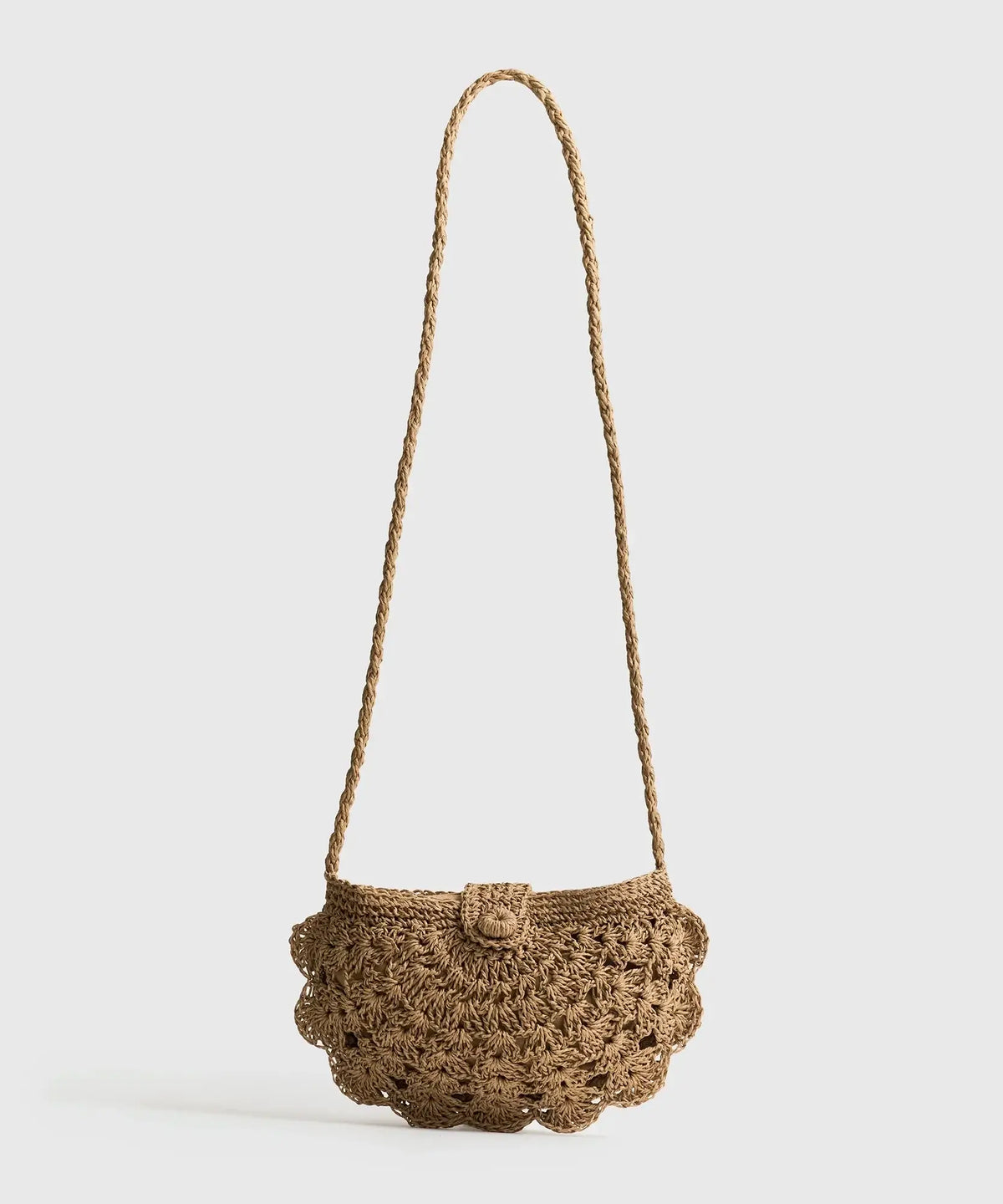 Cartera Bandolera Medialuna Tejida