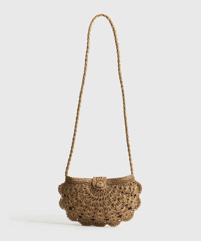 Cartera Bandolera Medialuna Tejida