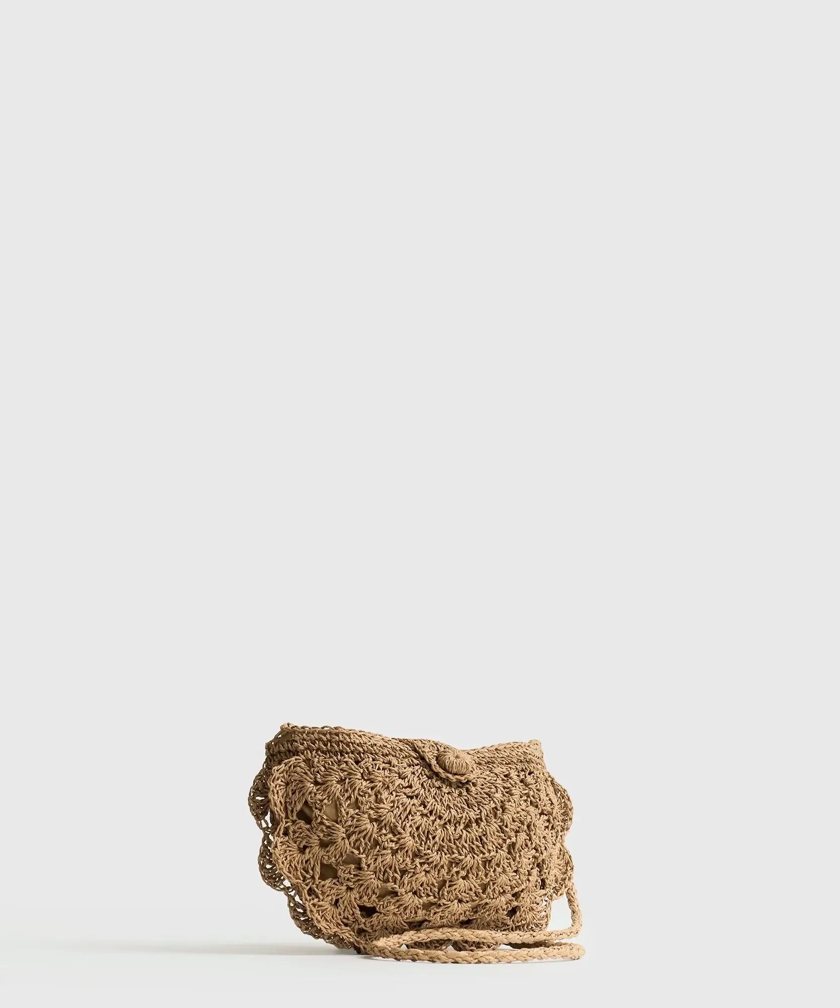 Cartera Bandolera Medialuna Tejida