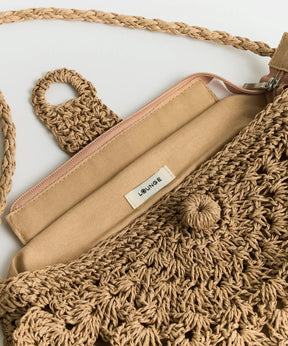 Cartera Bandolera Medialuna Tejida