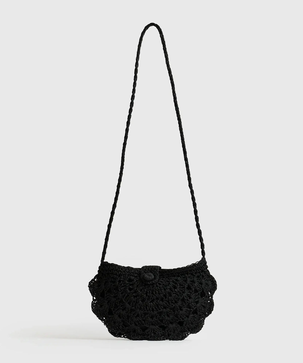 Cartera Bandolera Medialuna Tejida