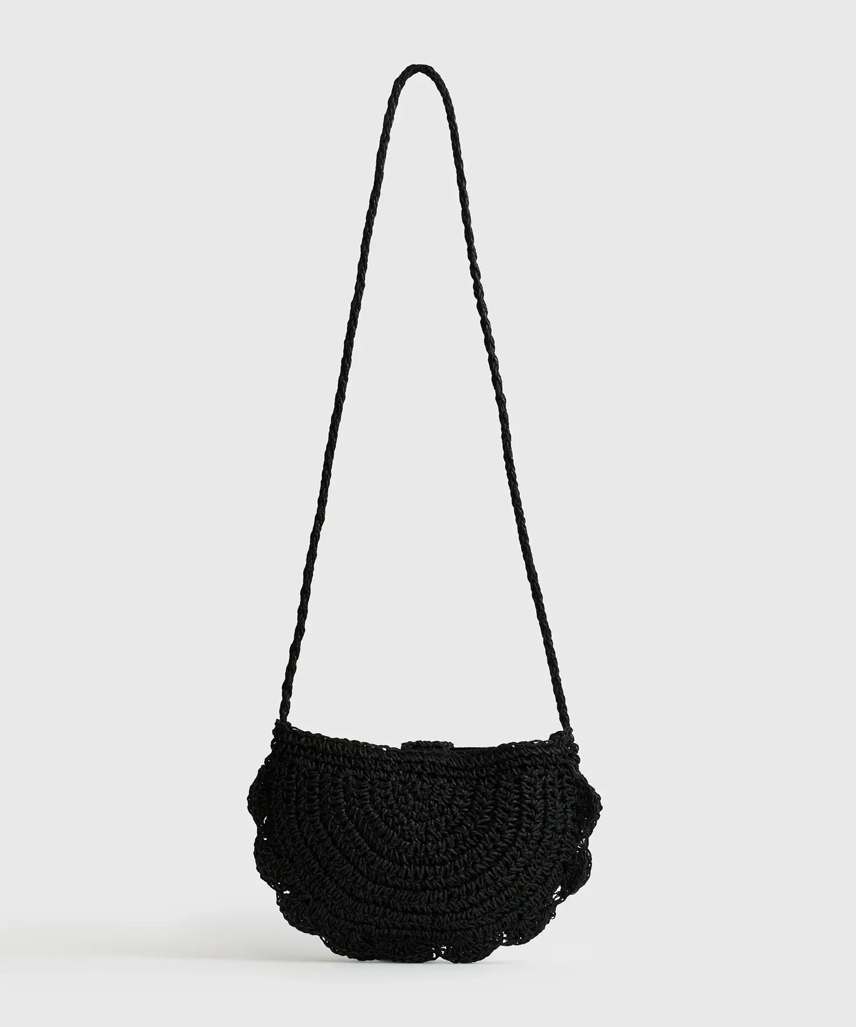 Cartera Bandolera Medialuna Tejida
