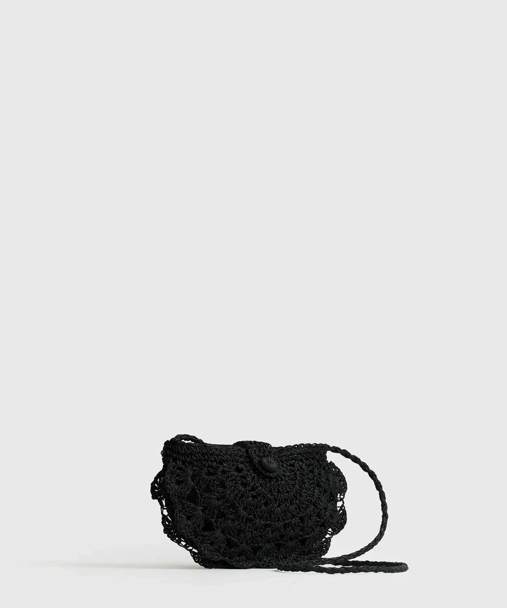 Cartera Bandolera Medialuna Tejida