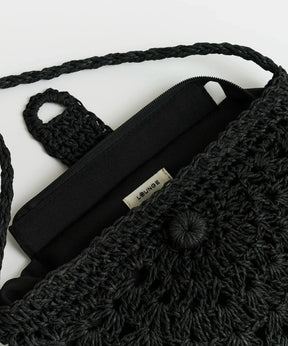 Cartera Bandolera Medialuna Tejida