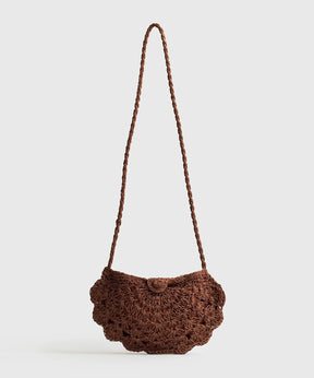 Cartera Bandolera Medialuna Tejida