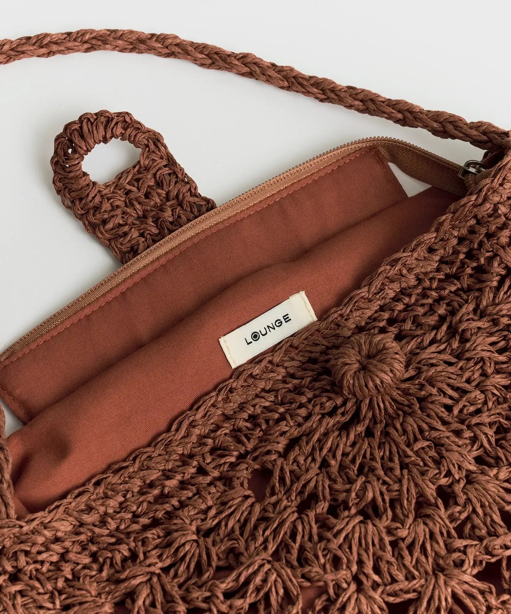 Cartera Bandolera Medialuna Tejida