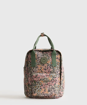 Mochila Canvas de Lounge con diseño floral y asas, ideal para organizar tus pertenencias.