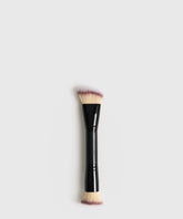 Brocha De Rostro Doble Lado, brocha de maquillaje multifuncional para aplicación precisa de base y contorno.