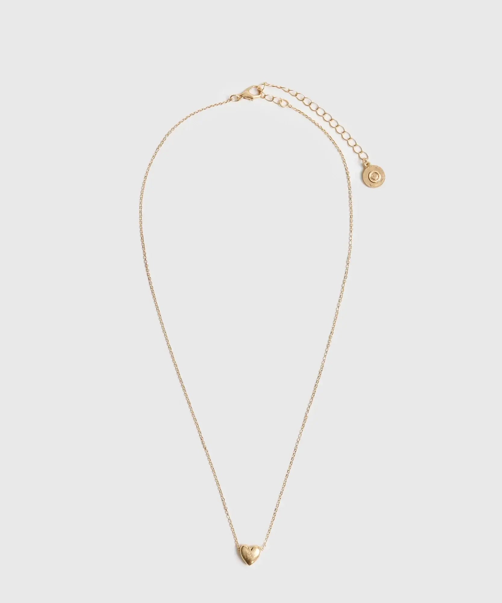Collar Corazón de cadena delgada y charm de corazón de la marca Lounge.