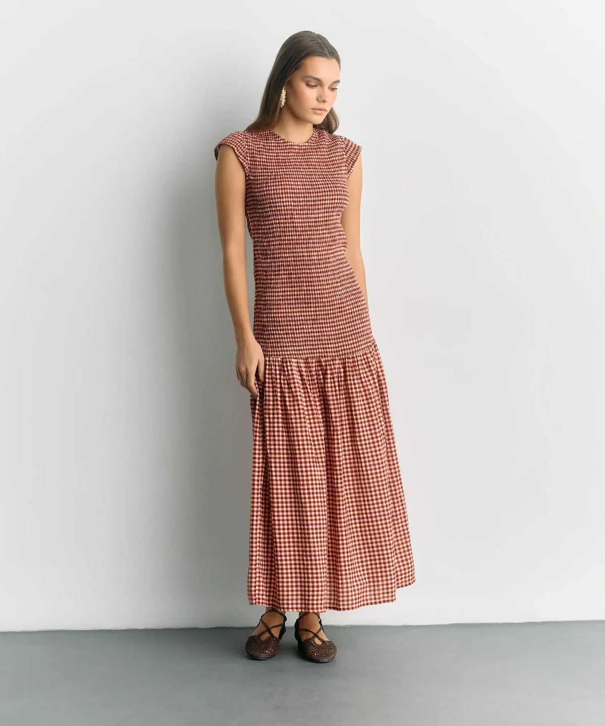 Vestido Largo Panal Vichy Paradiso