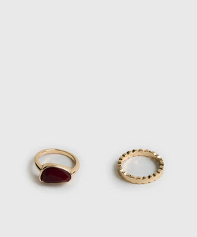 Set Anillos Piedra Boho