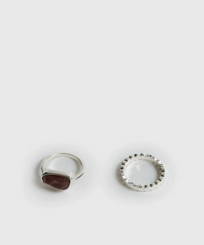 Set Anillos Piedra Boho