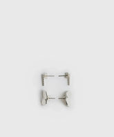 Set Aros Acero Inoxidable de Lounge, incluye dos pares, un par corazón irregular y otro de mini pelotitas.