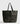 Bolso De Playa Canvas Paradiso de Lounge, negro con estampado de cebra, sin cierre y con asas, bolsillo interior pequeño.