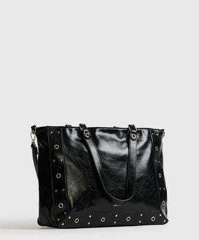 Bolso Notebook Charol Eyelets