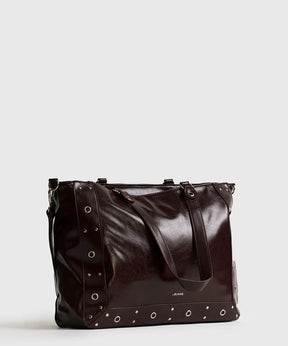 Bolso Notebook Charol Eyelets
