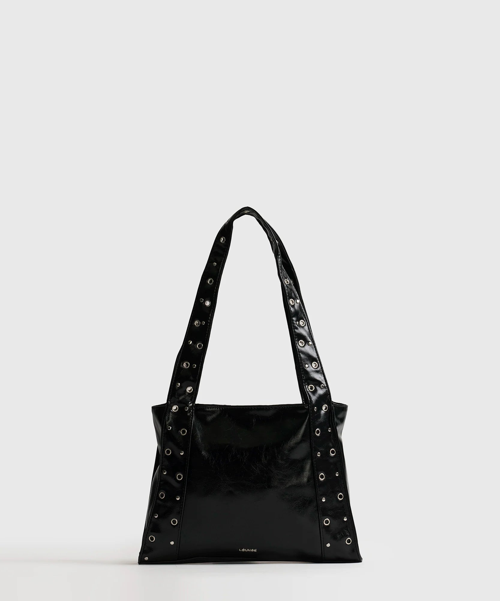 Cartera De Hombro Charol Eyelets