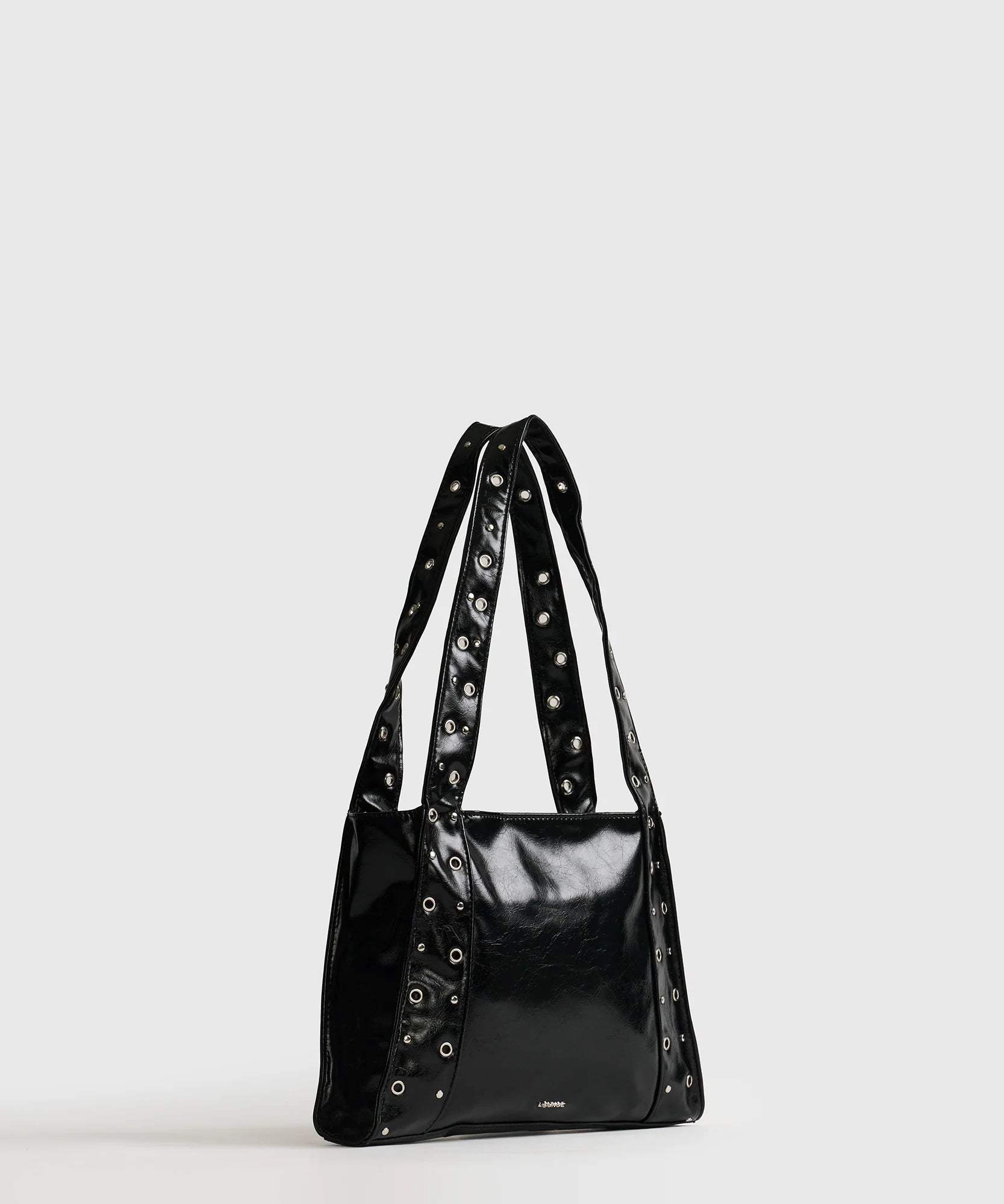 Cartera De Hombro Charol Eyelets