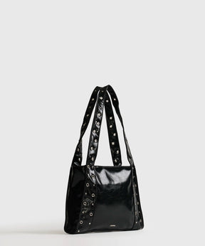 Cartera De Hombro Charol Eyelets