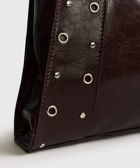 Cartera De Hombro Charol Eyelets