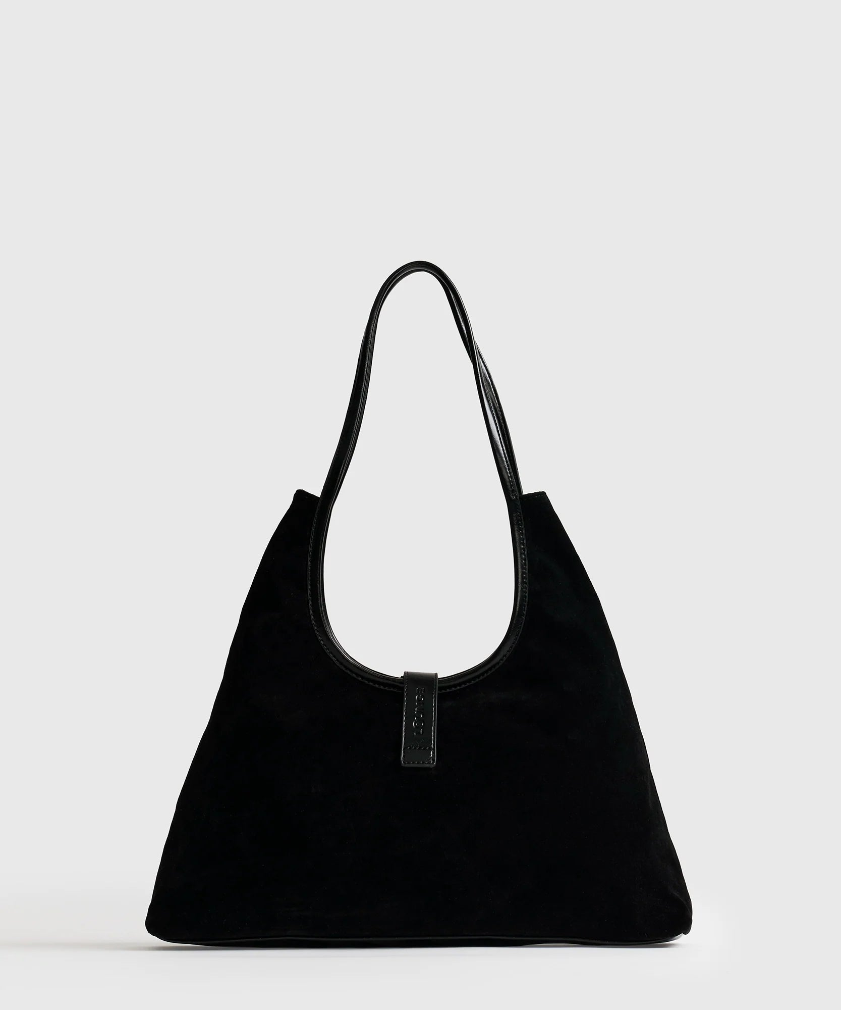 Cartera De Hombro Fake Suede Broche