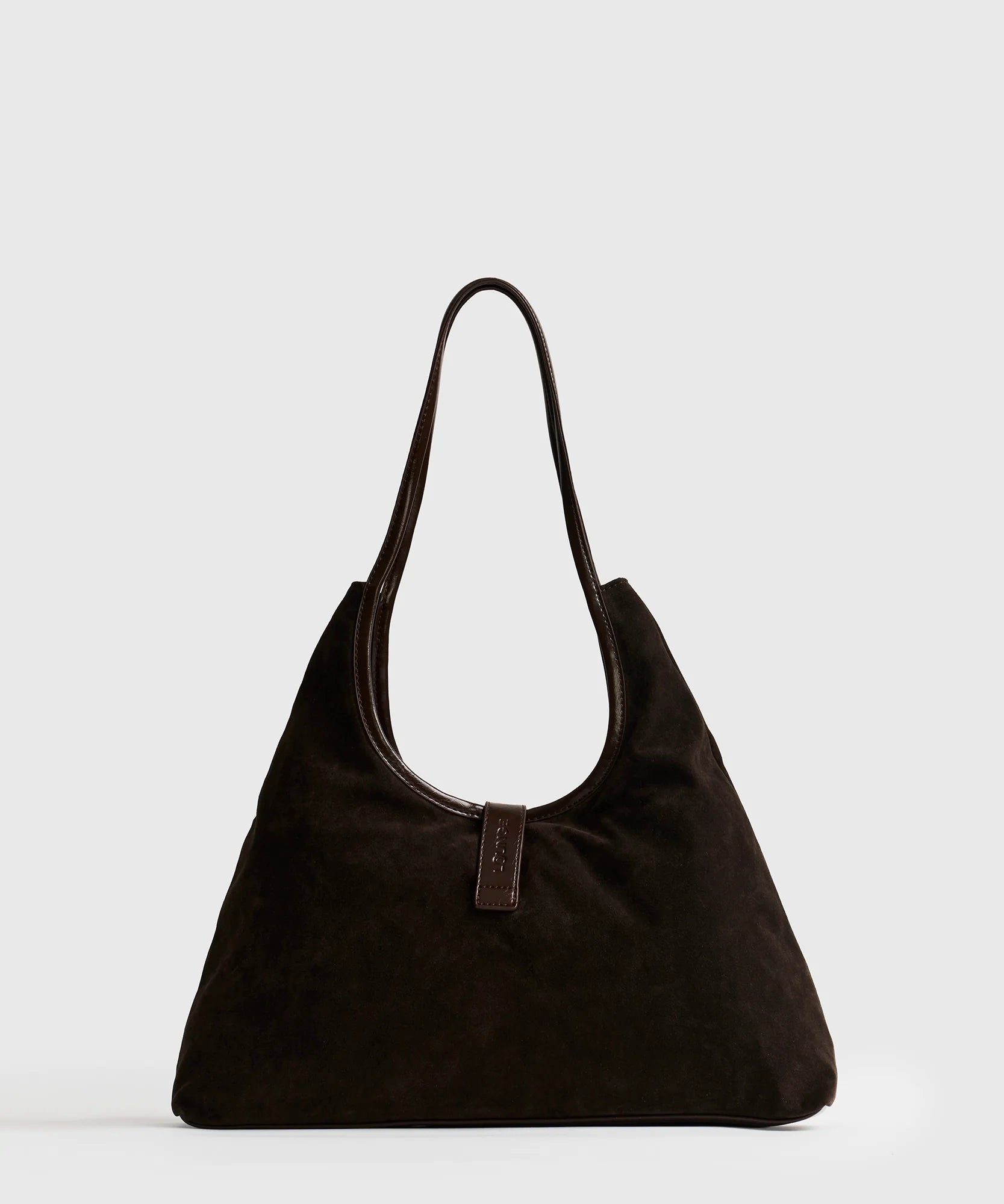 Cartera De Hombro Fake Suede Broche