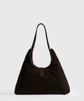 Cartera De Hombro Fake Suede Broche