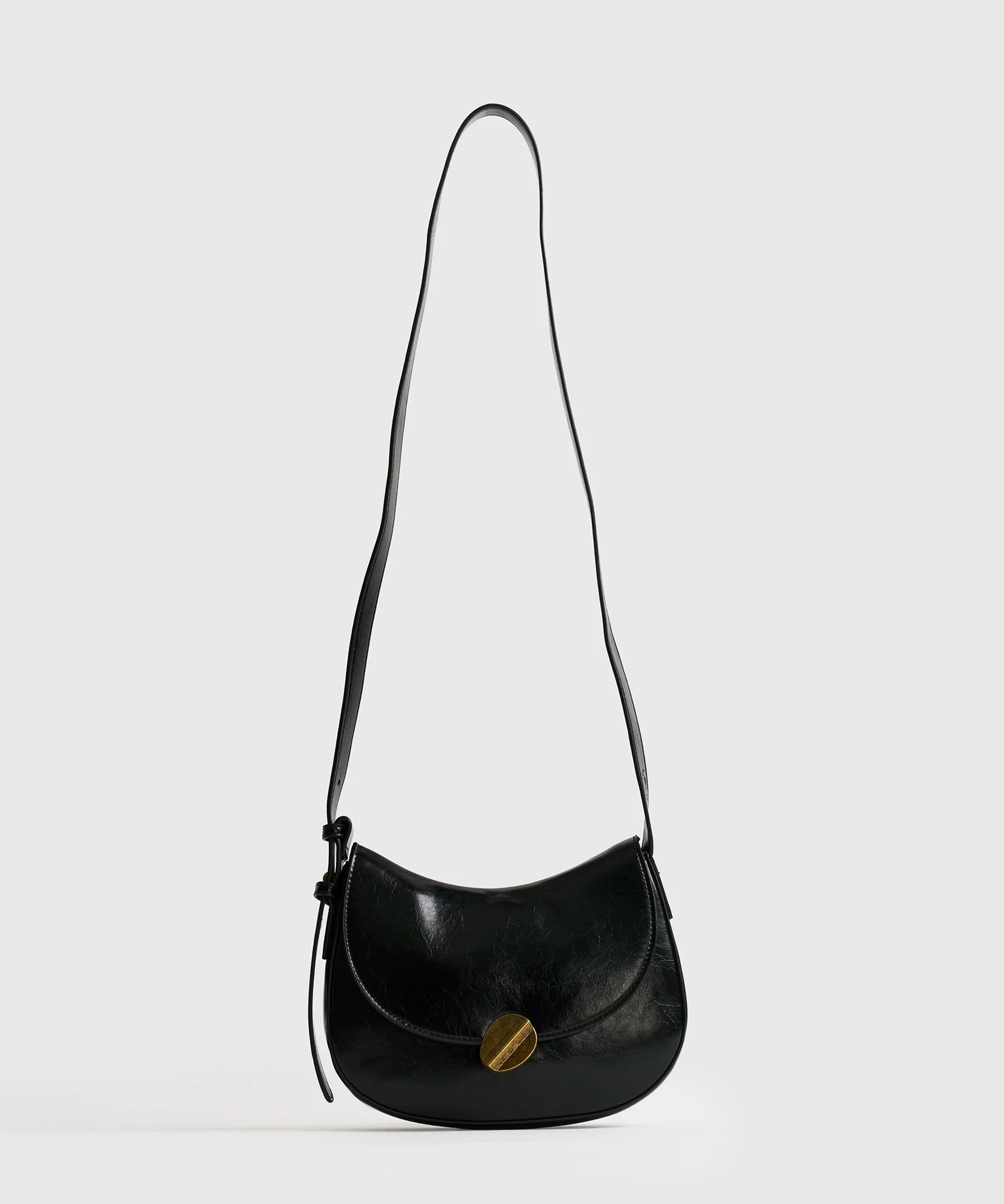 Cartera Bandolera Medialuna Broche