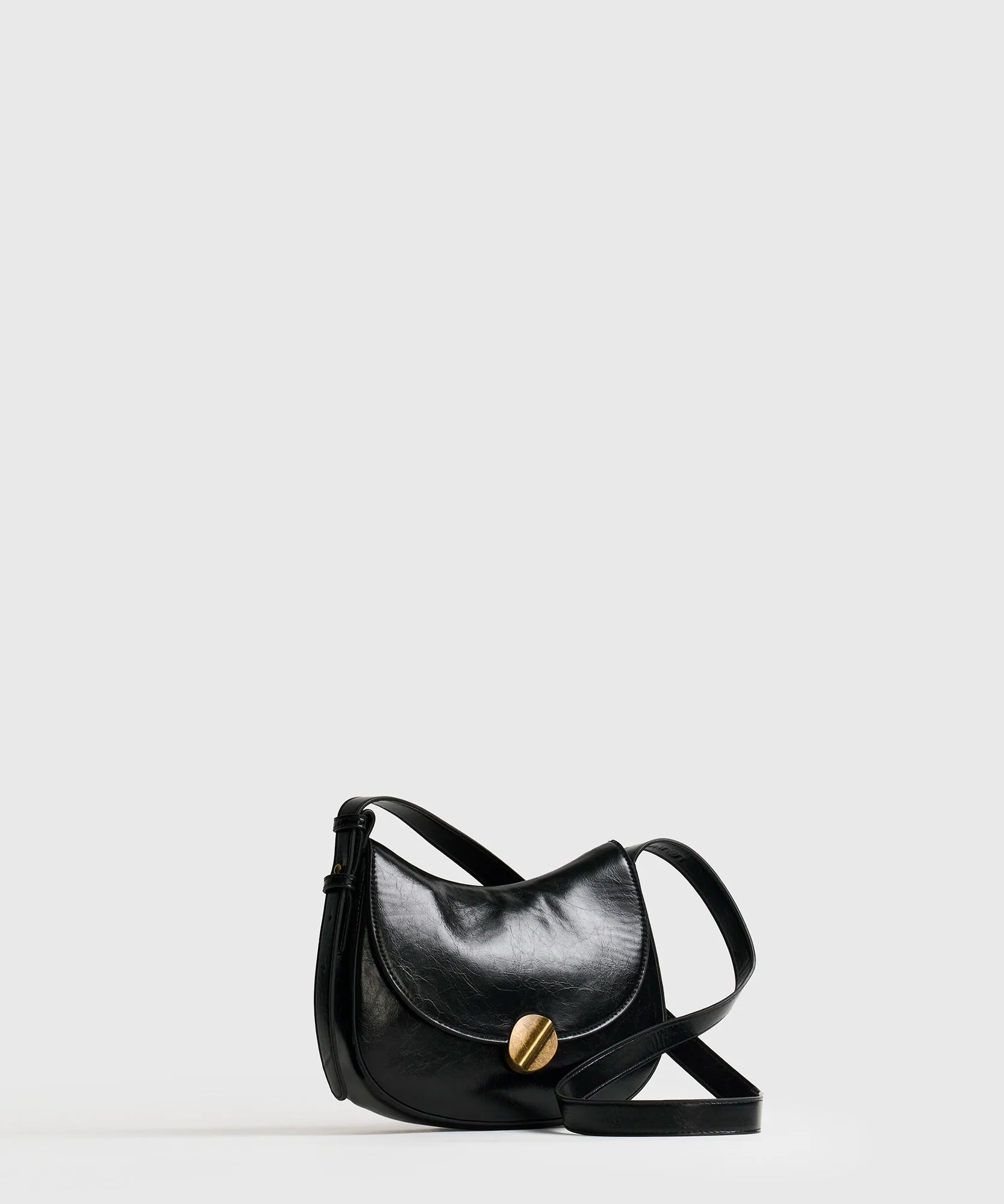 Cartera Bandolera Medialuna Broche