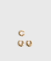 Set Aros Argollas Y Cuff Boho