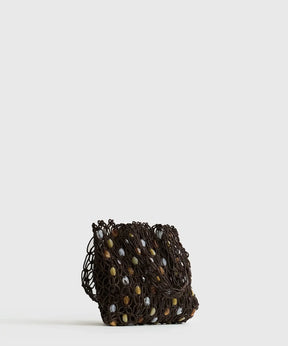 Mini Cartera Tejida Piedras