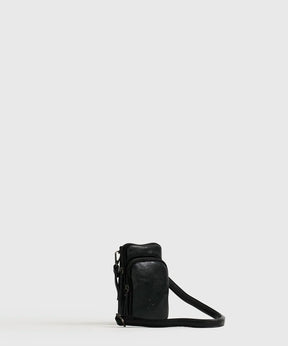 Mini Cartera Icons Woman de Lounge, bolsa de teléfono negra con strap ajustable y compartimentos.