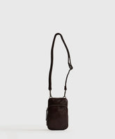 Mini Cartera Icons Woman de Lounge, burdeos, con strap ajustable y bolsillo frontal.
