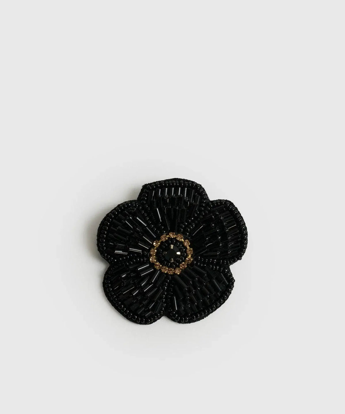 Prendedor Flor - Negro