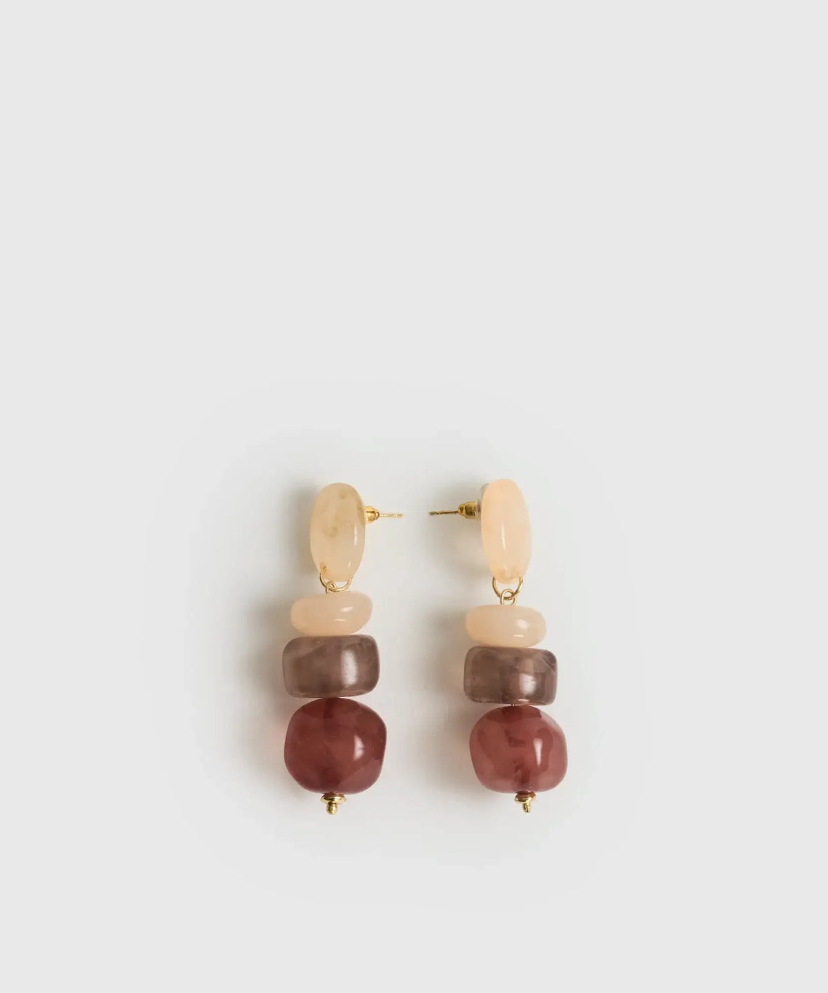 Aros Colgantes Piedras De Resina