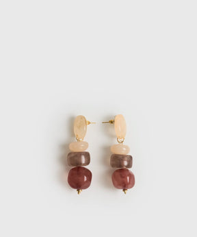 Aros Colgantes Piedras De Resina