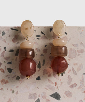 Aros Colgantes Piedras De Resina