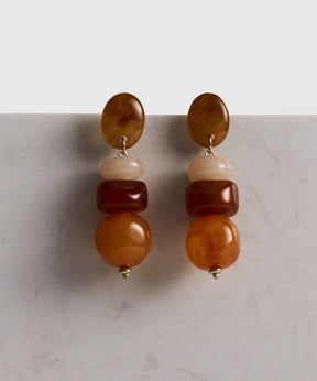 Aros Colgantes Piedras De Resina
