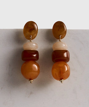 Aros Colgantes Piedras De Resina