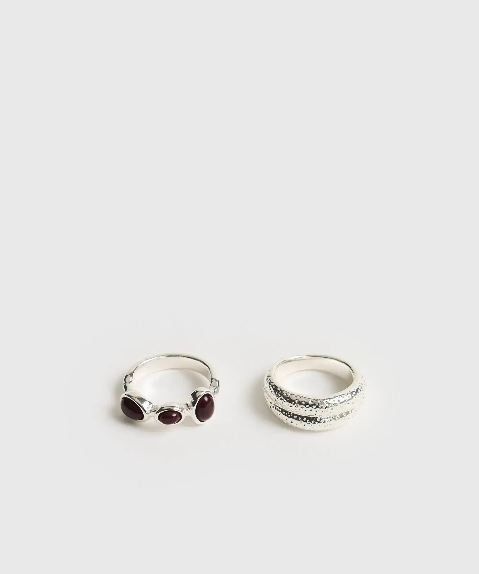 Set Anillos Acero Inoxidable Boho