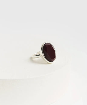 Anillo Acero Inoxidable Piedra