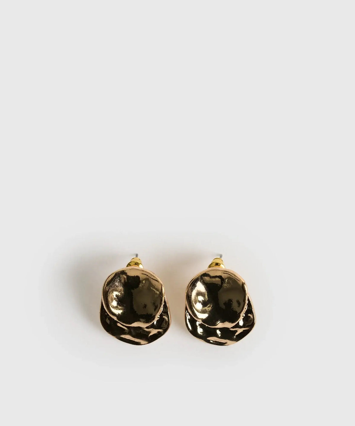 Aros Machacados Irregular Boho dorados de forma irregular de la marca Lounge.