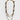 Collar Mostacillas Triple de Lounge, collar largo dorado de tres capas con mostacillas y piedras negras.