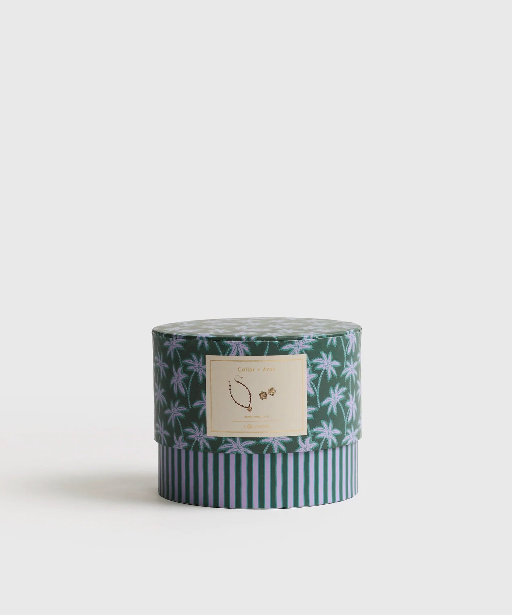 Set Collar Y Aros Caja Flores