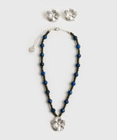 Set Collar Y Aros Caja Flores