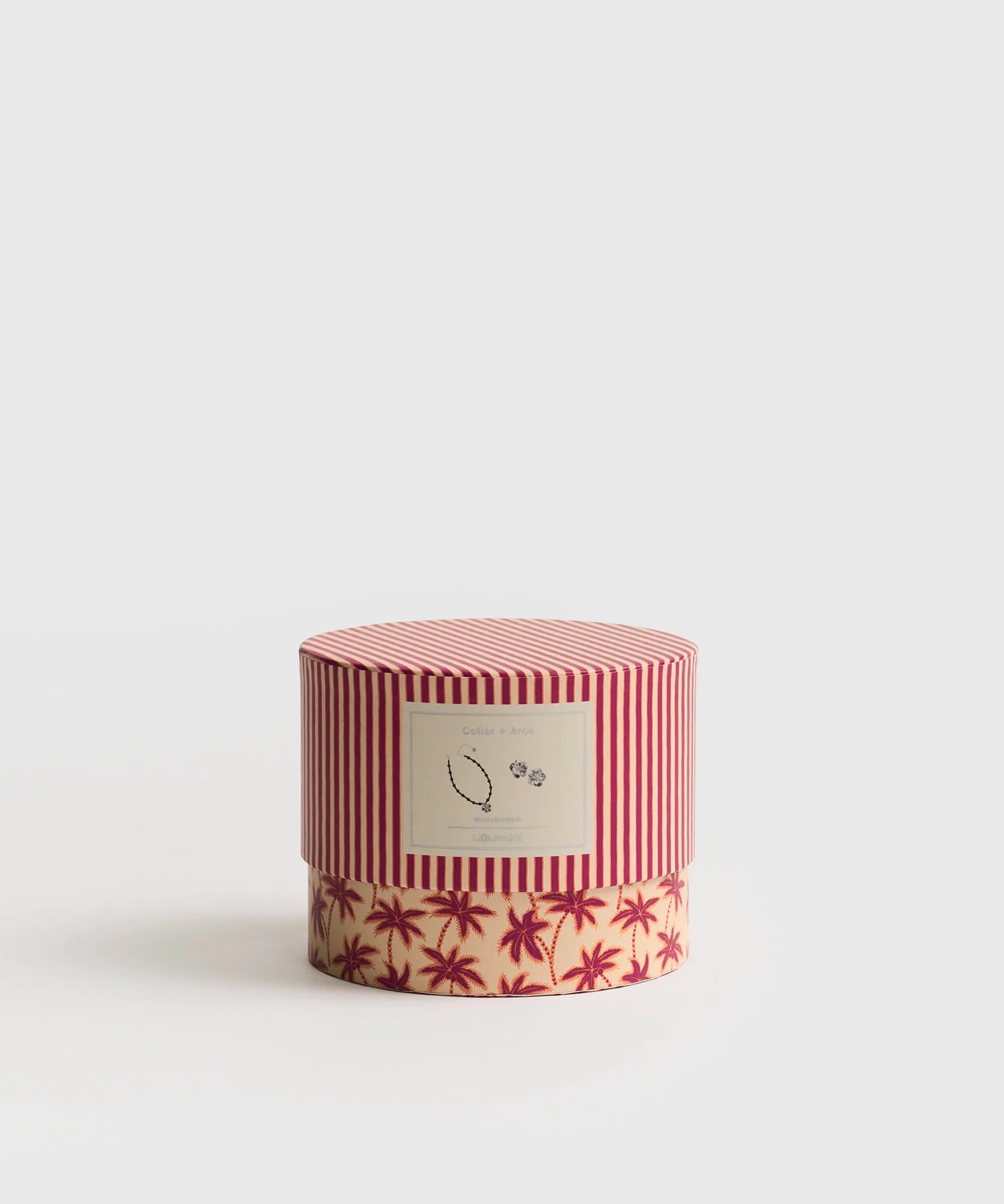 Set Collar Y Aros Caja Flores