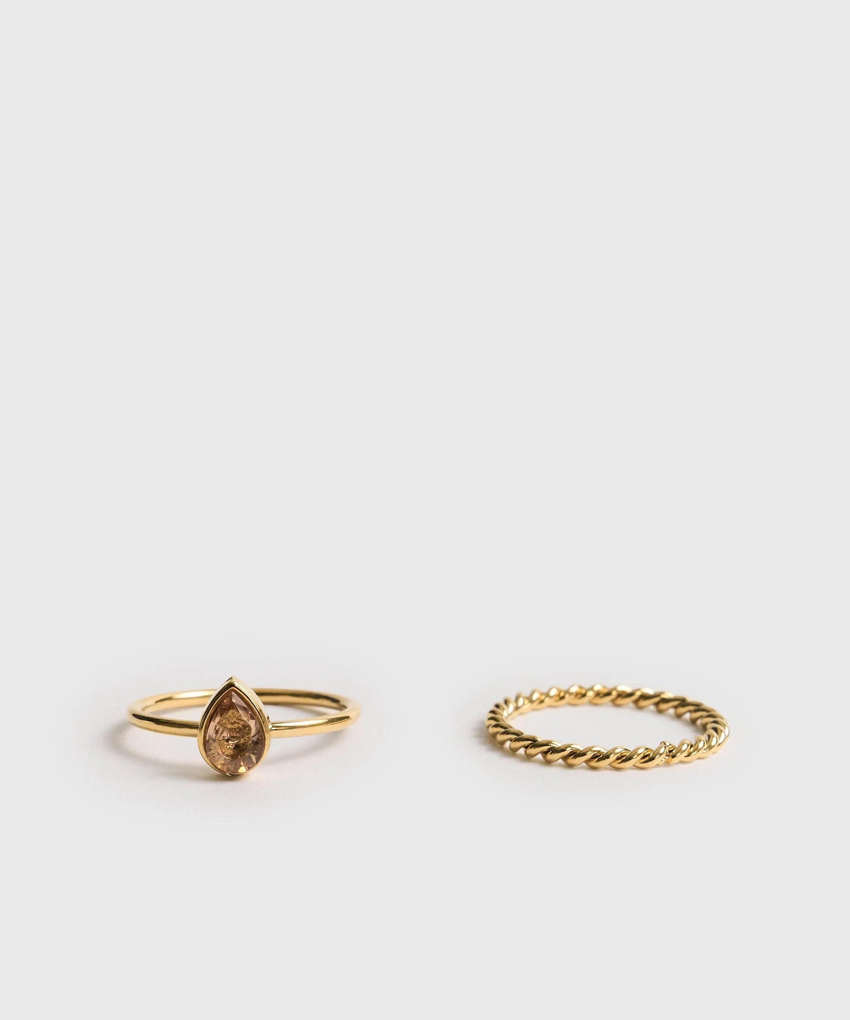 Set Anillos Piedra Woman